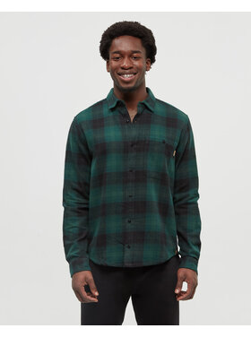 Tentree Tentree Forest Flannel Shirt (Mens) | Forest Pine/Storm Plaid