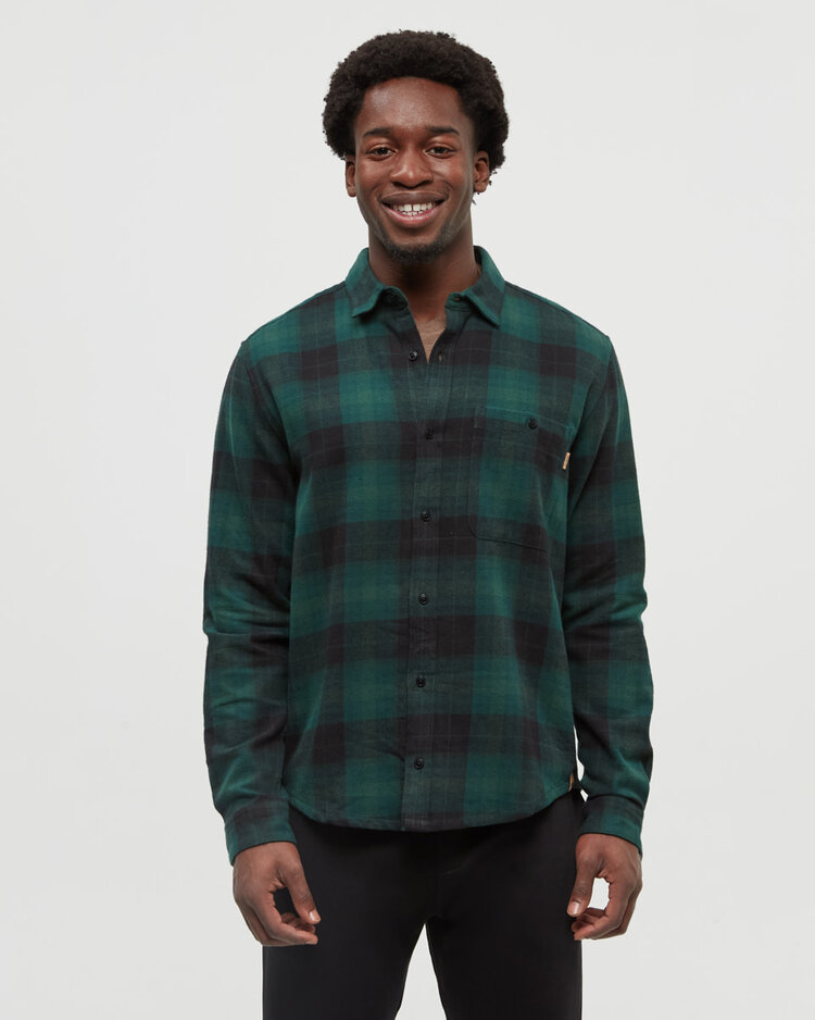 Tentree Tentree Forest Flannel Shirt (Mens) | Forest Pine/Storm Plaid