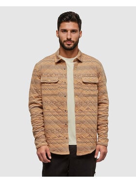 Tentree Tentree Quilted Colville Shacket (Mens) | Camel Htr/Geo Mountain