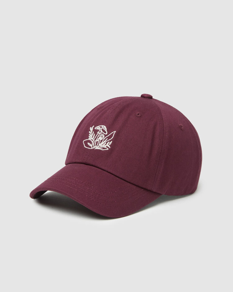 Tentree Tentree Understory Peak Hat (Womens) | Deep Burgundy/Warm Oak