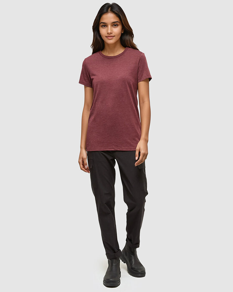 Tentree Tentree Winslow Tee (Womens) | Deep Burgundy Htr