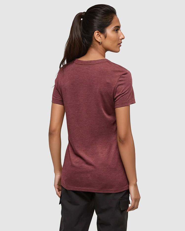 Tentree Tentree Winslow Tee (Womens) | Deep Burgundy Htr