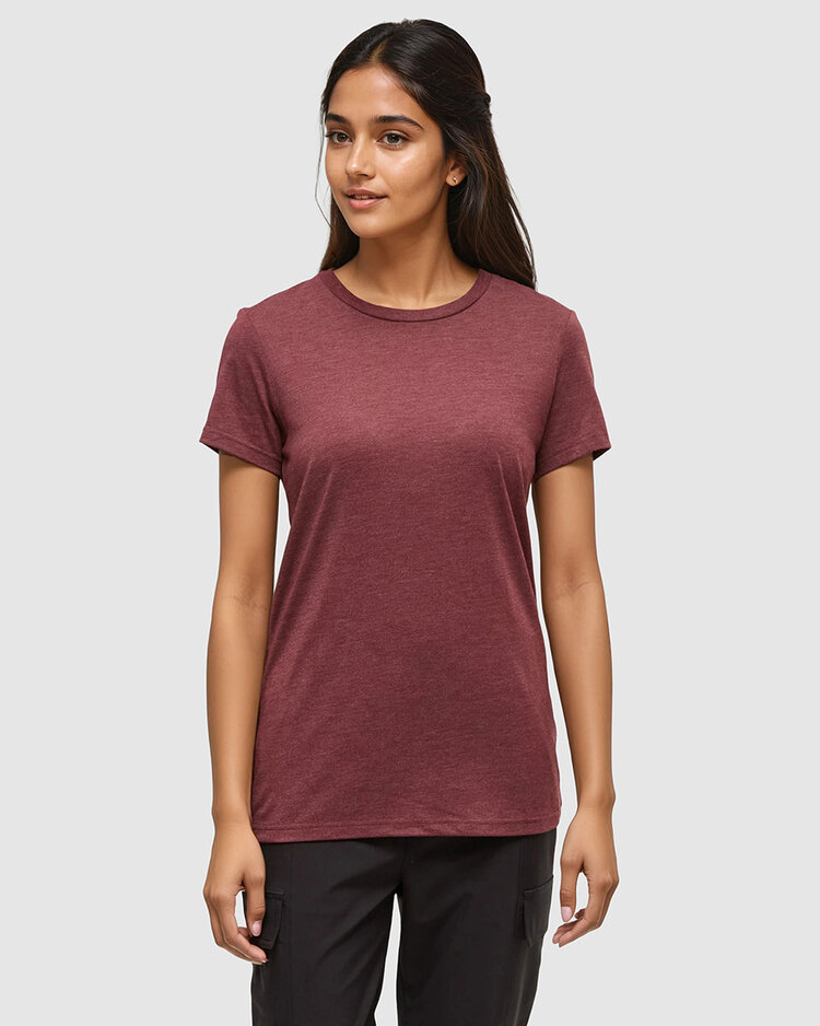 Tentree Tentree Winslow Tee (Womens) | Deep Burgundy Htr