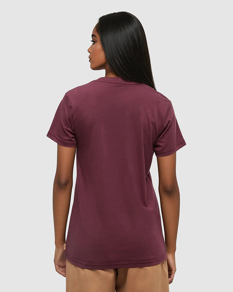 Tentree Tentree Plant Tee (Womens) | Deep Burgundy/Warm Oak