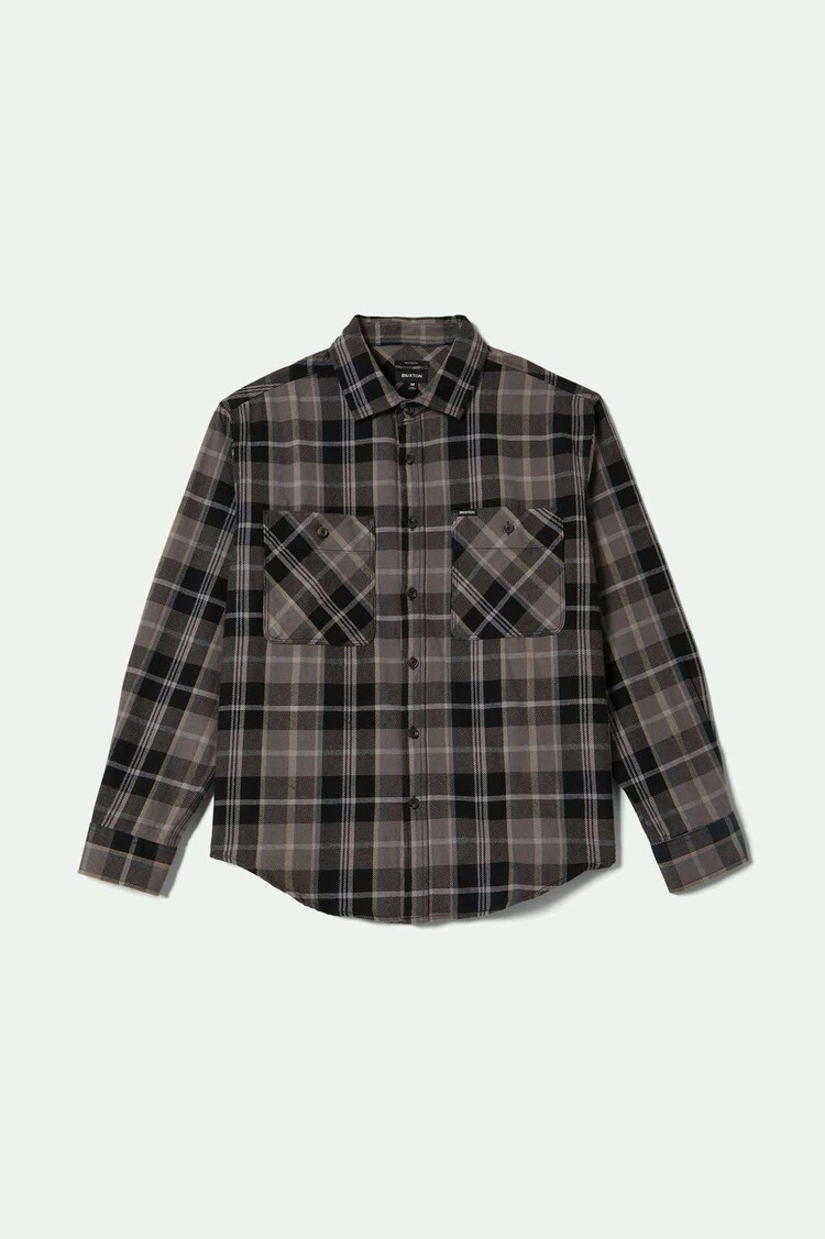 Brixton Brixton Vintage Wash Flannel (Mens) | Black/Charcoal Beige/Slate