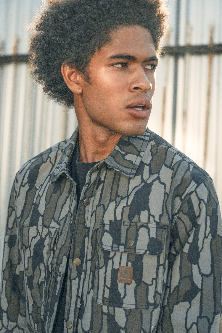Brixton Brixton Builders Stretch Overshirt (Mens) | Bark Camo