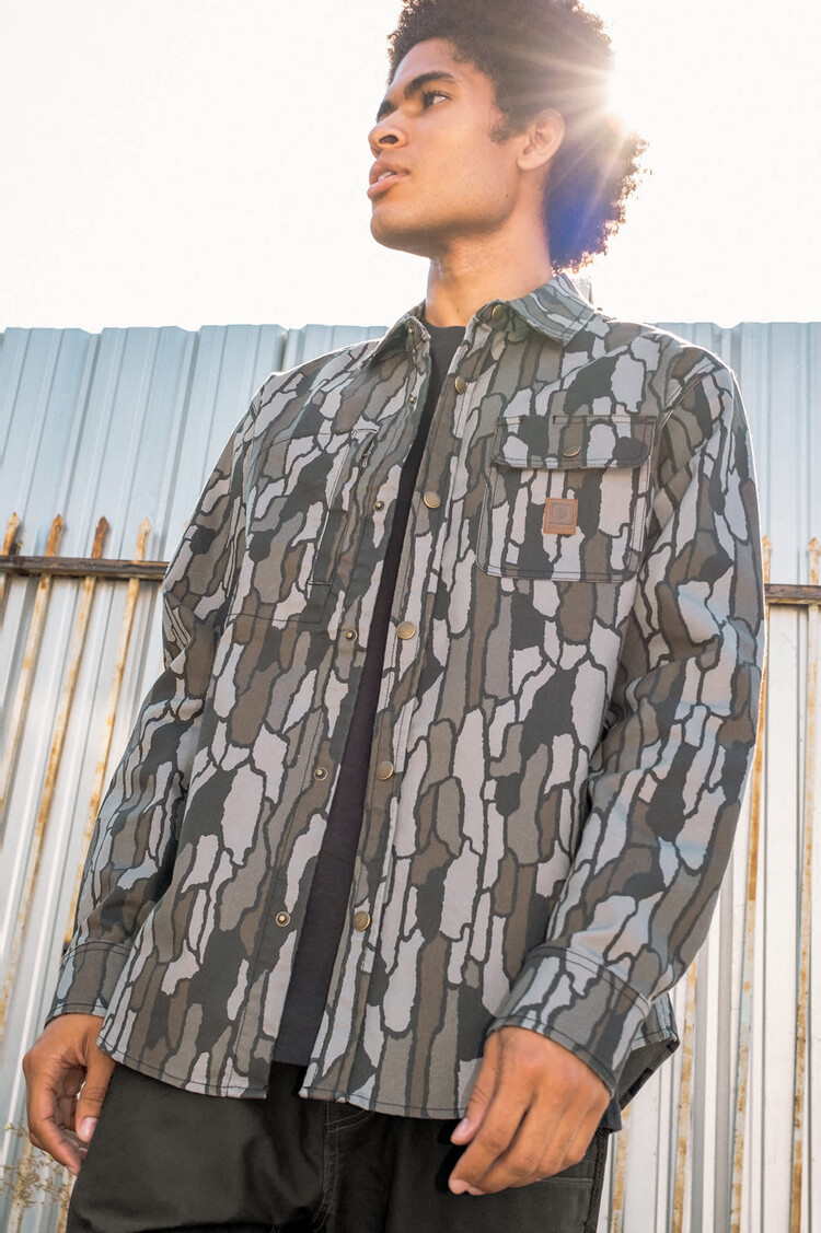 Brixton Brixton Builders Stretch Overshirt (Mens) | Bark Camo