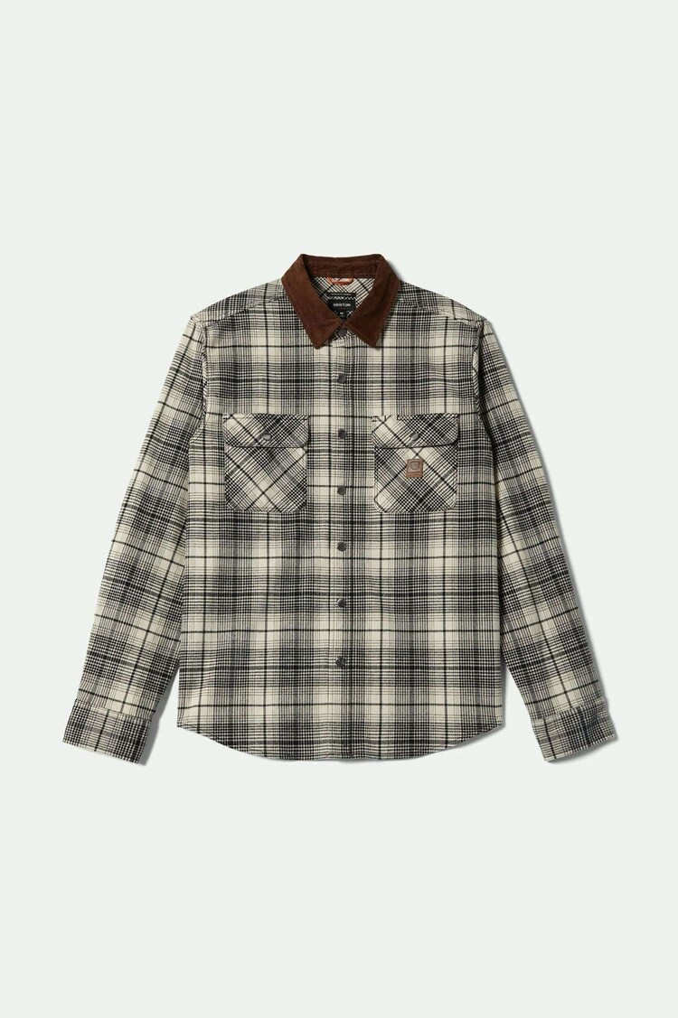 Brixton Brixton Builders Bowery Perf Flannel (Mens) | Off White/Black