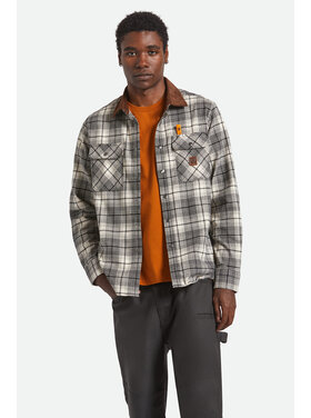 Brixton Brixton Builders Bowery Perf Flannel (Mens) | Off White/Black