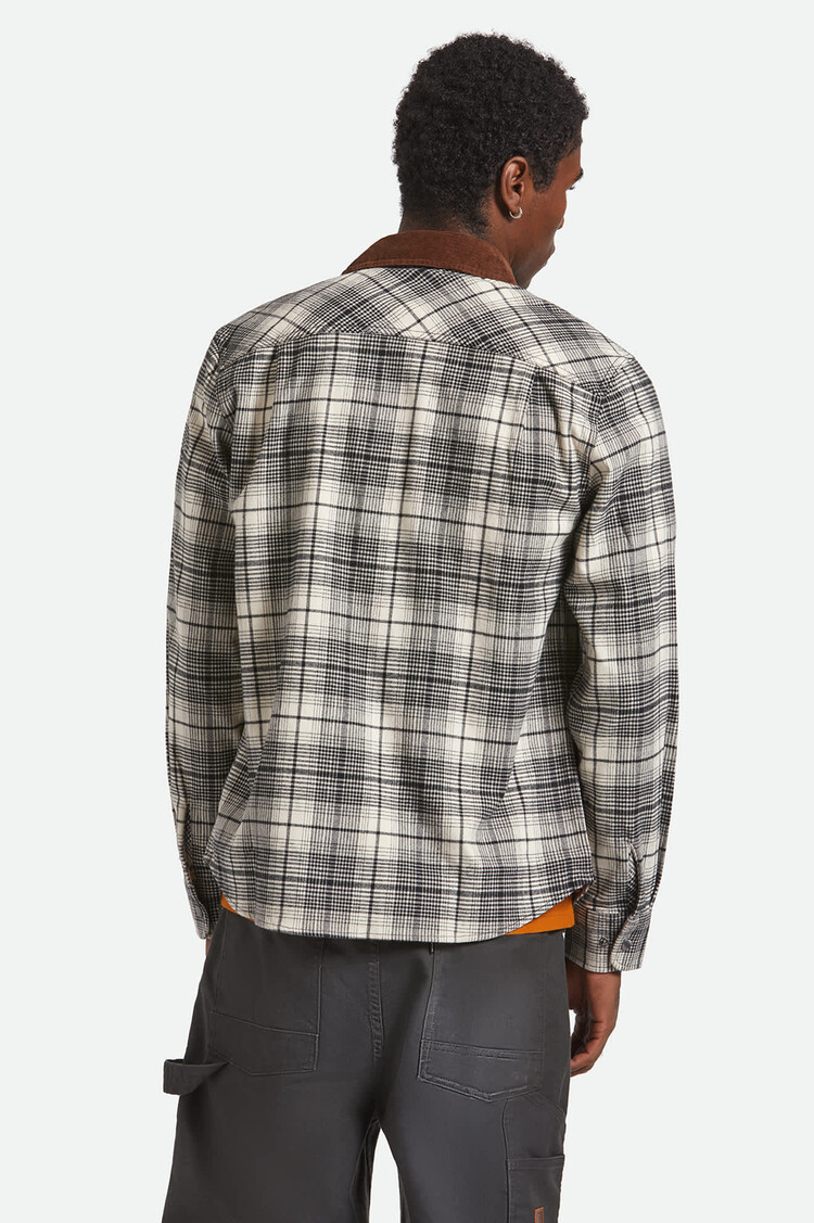 Brixton Brixton Builders Bowery Perf Flannel (Mens) | Off White/Black