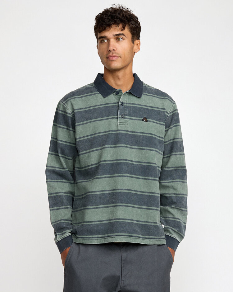 RVCA Rvca Ksl Ls Polo (Mens) | Balsam Green