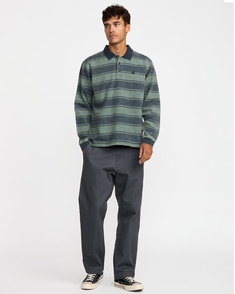 RVCA Rvca Ksl Ls Polo (Mens) | Balsam Green