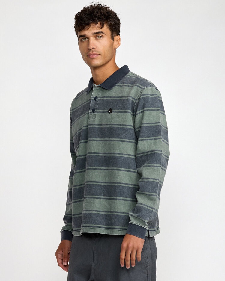 RVCA Rvca Ksl Ls Polo (Mens) | Balsam Green