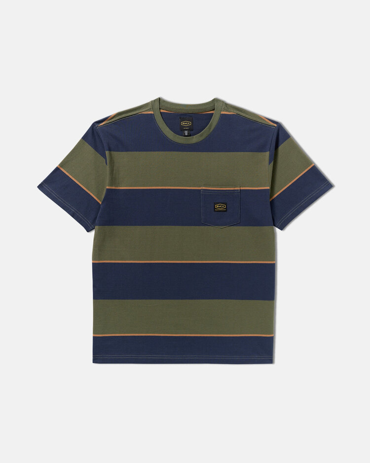 RVCA Rvca Dayshift Stripe Ss (Mens) | Moody Blue