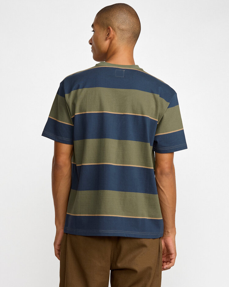 RVCA Rvca Dayshift Stripe Ss (Mens) | Moody Blue