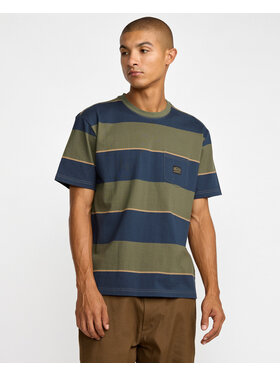 RVCA Rvca Dayshift Stripe Ss (Mens) | Moody Blue