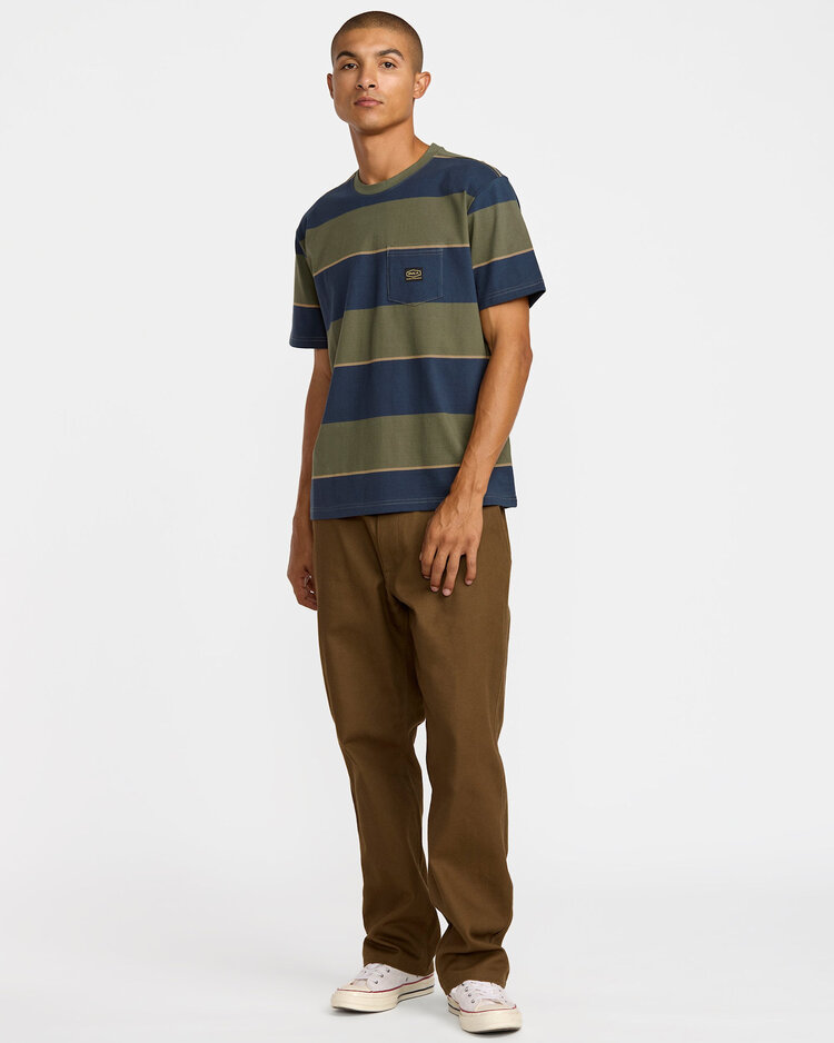 RVCA Rvca Dayshift Stripe Ss (Mens) | Moody Blue