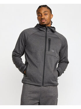 RVCA Rvca Balance Tech Fleece Zip Hoodie (Mens) | Black Heather