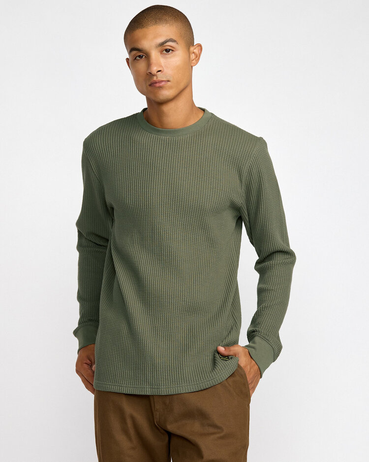 RVCA Rvca Dayshift Thermal Ls (Mens) | Olive