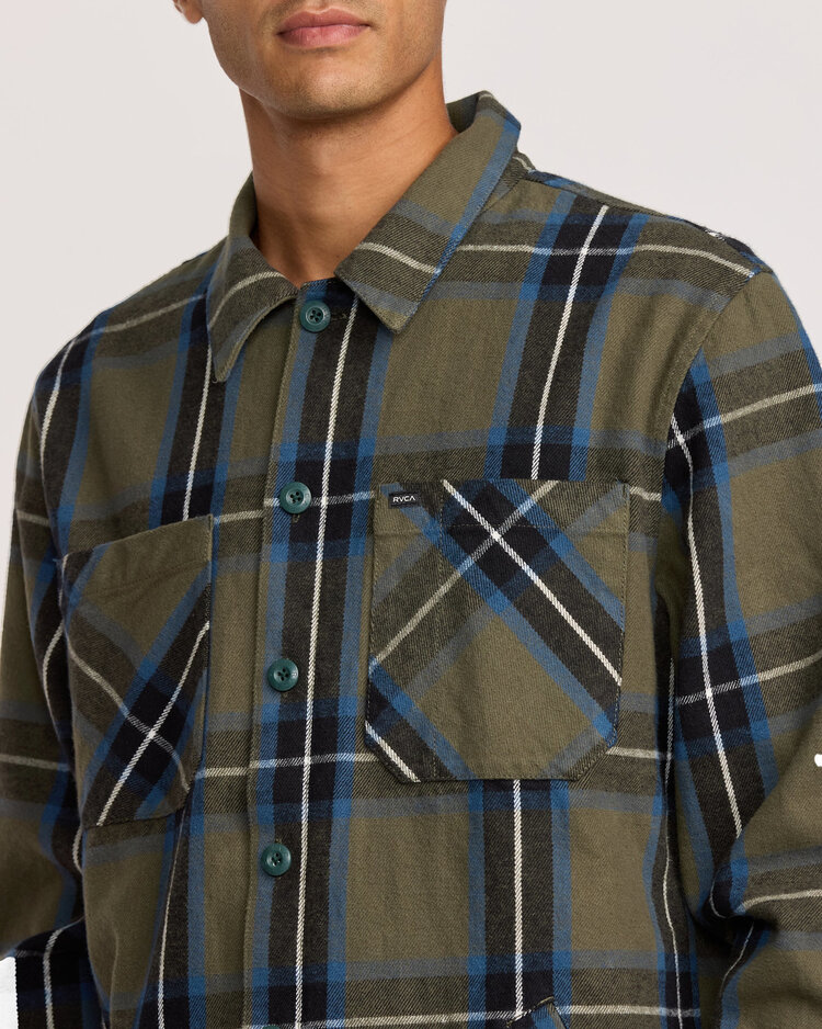 RVCA Rvca Flight Risk Shirt Jacket (Mens) | Hunter Green