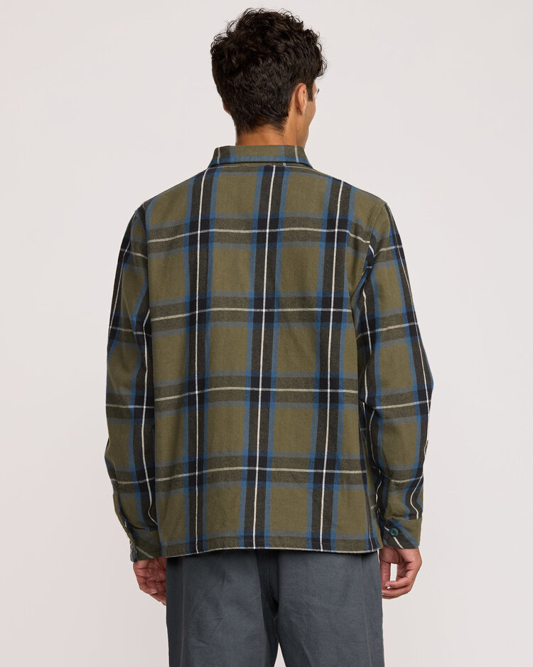 RVCA Rvca Flight Risk Shirt Jacket (Mens) | Hunter Green