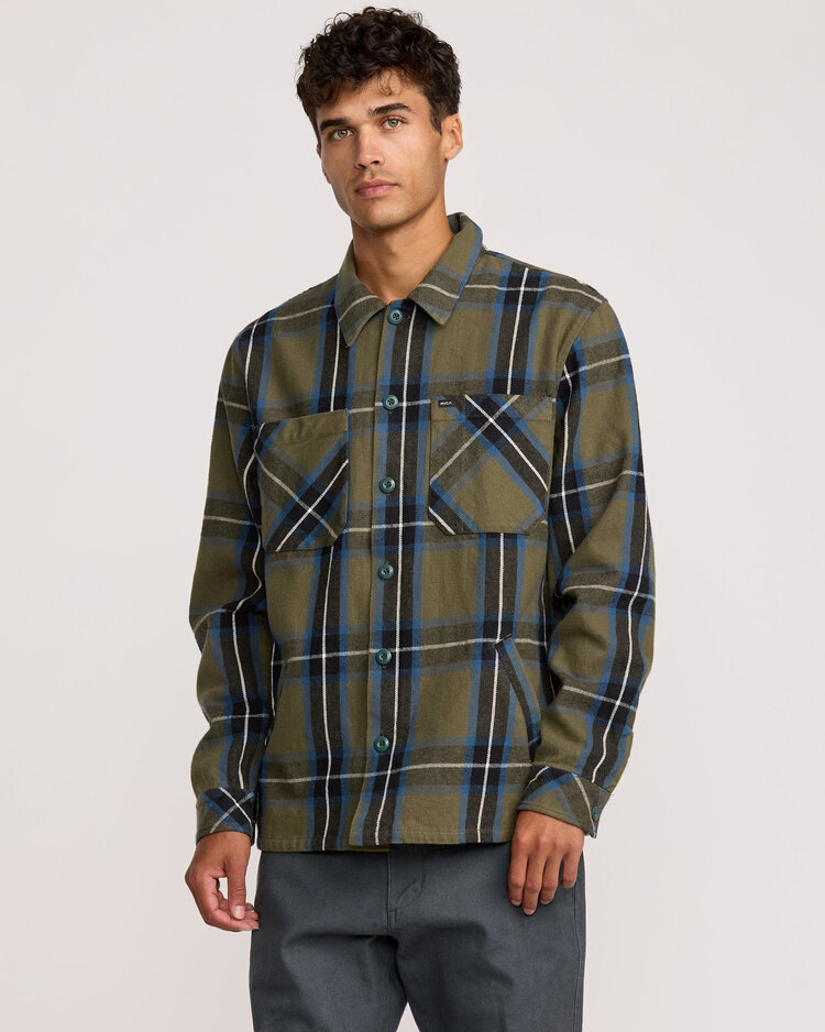 RVCA Rvca Flight Risk Shirt Jacket (Mens) | Hunter Green