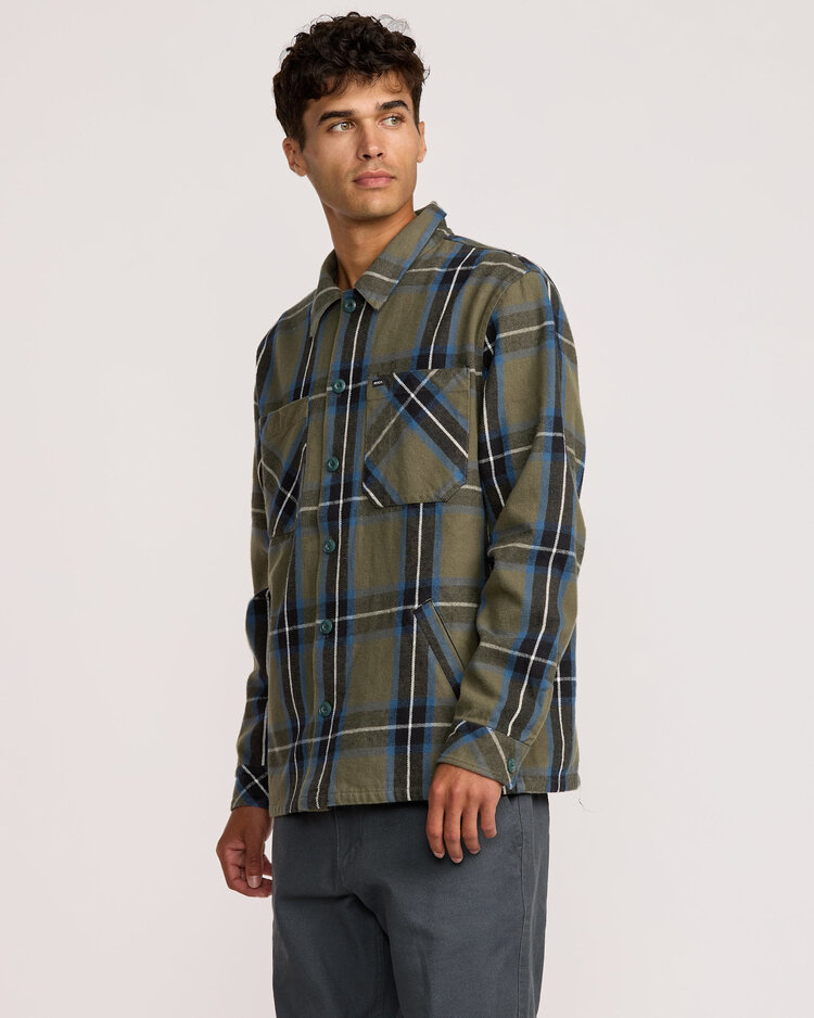 RVCA Rvca Flight Risk Shirt Jacket (Mens) | Hunter Green