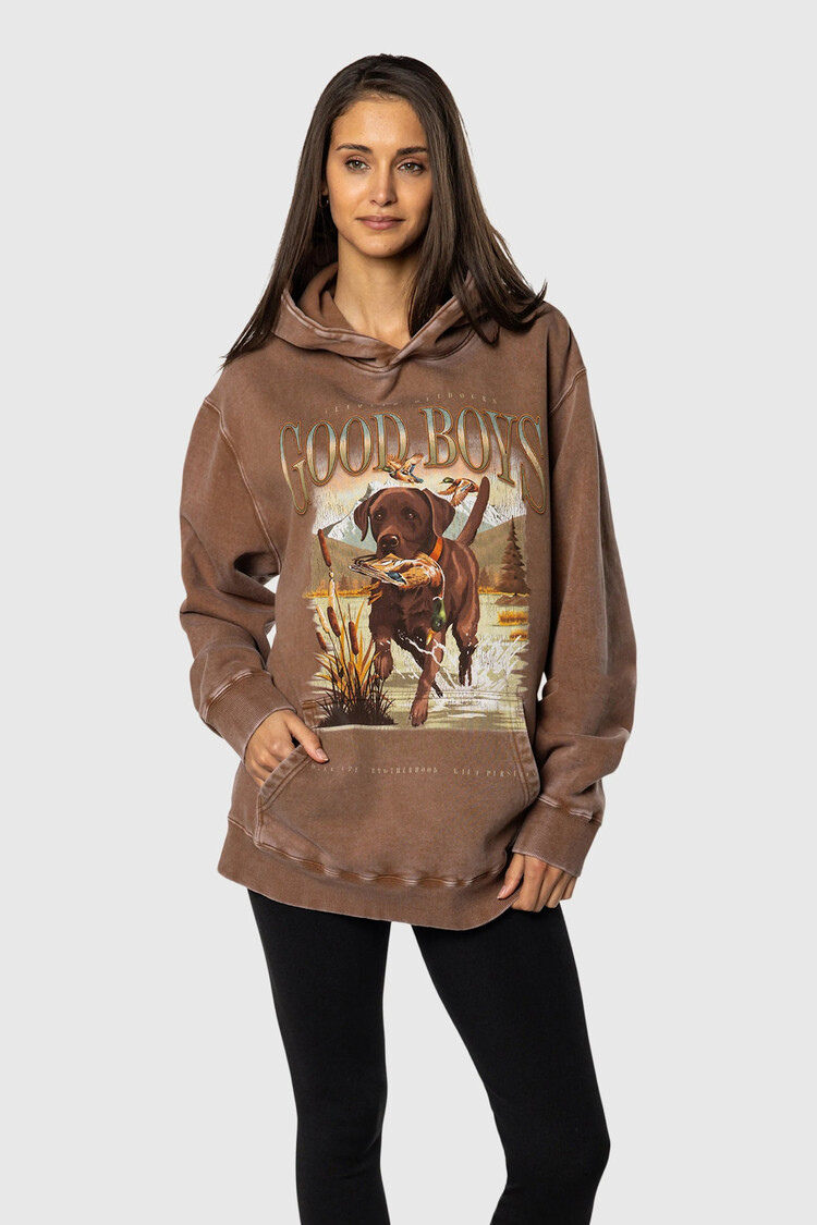 TEAMLTD TEAMLTD Good Boy Hoodie (Mens) | Brown Wash