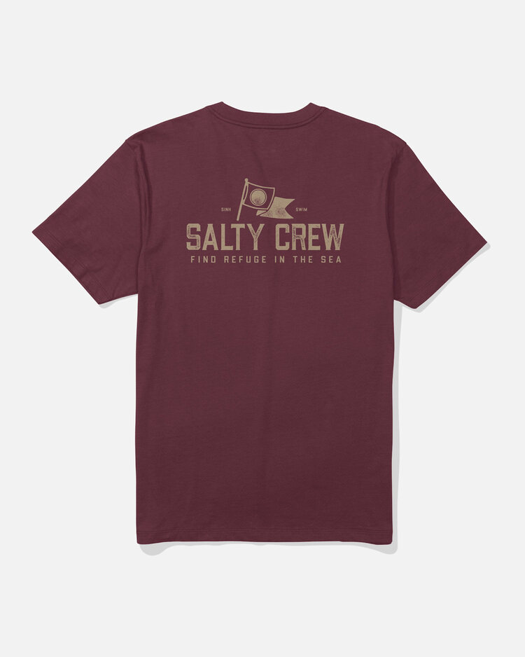 Salty Crew Salty Crew Flag Day Ss Tee (Mens) | Burgundy