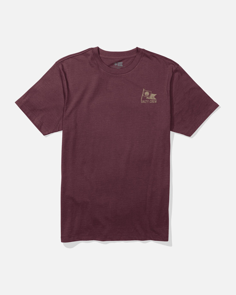 Salty Crew Salty Crew Flag Day Ss Tee (Mens) | Burgundy