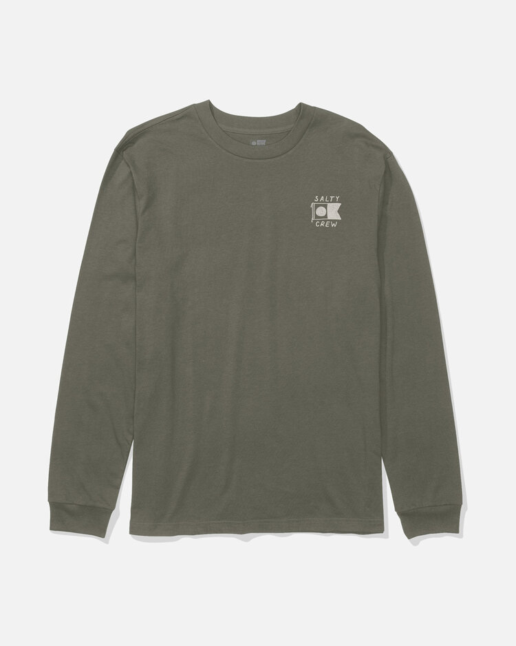 Salty Crew Salty Crew Call Sign Ls Tee (Mens) | Dusty Olive