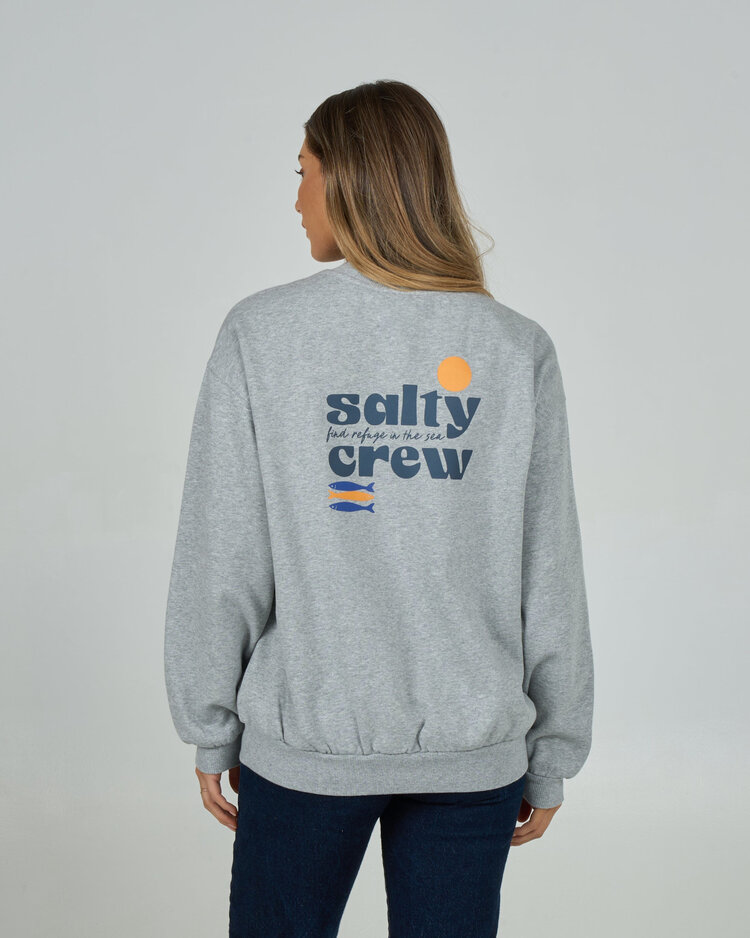 Salty Crew Salty Crew Small Bite Crew (Womens) | Athletic Heather