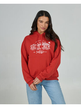 Salty Crew Salty Crew Land And Sea Hoody (Womens) | Fiesta Red