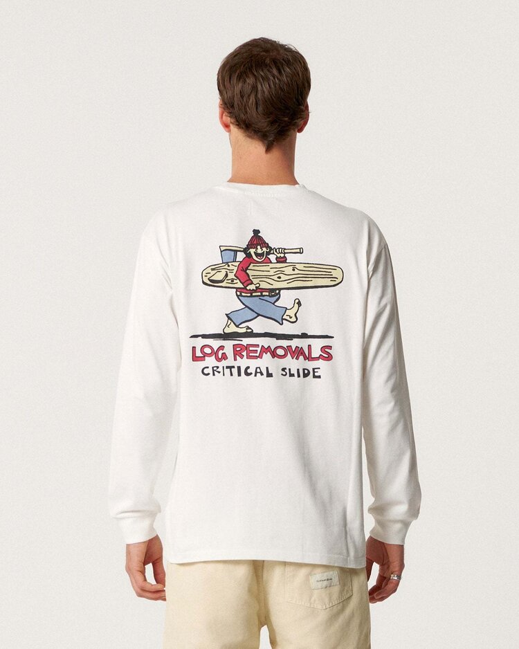 Critical Slide Society Critical Slide Log Removals Ls Tee (Unisex) | Vintage White