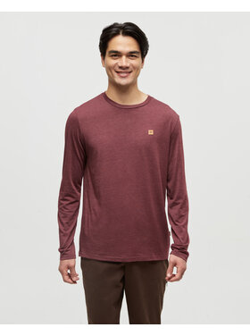 Tentree Tentree Baker Ls (Mens) | Deep Burgundy Htr