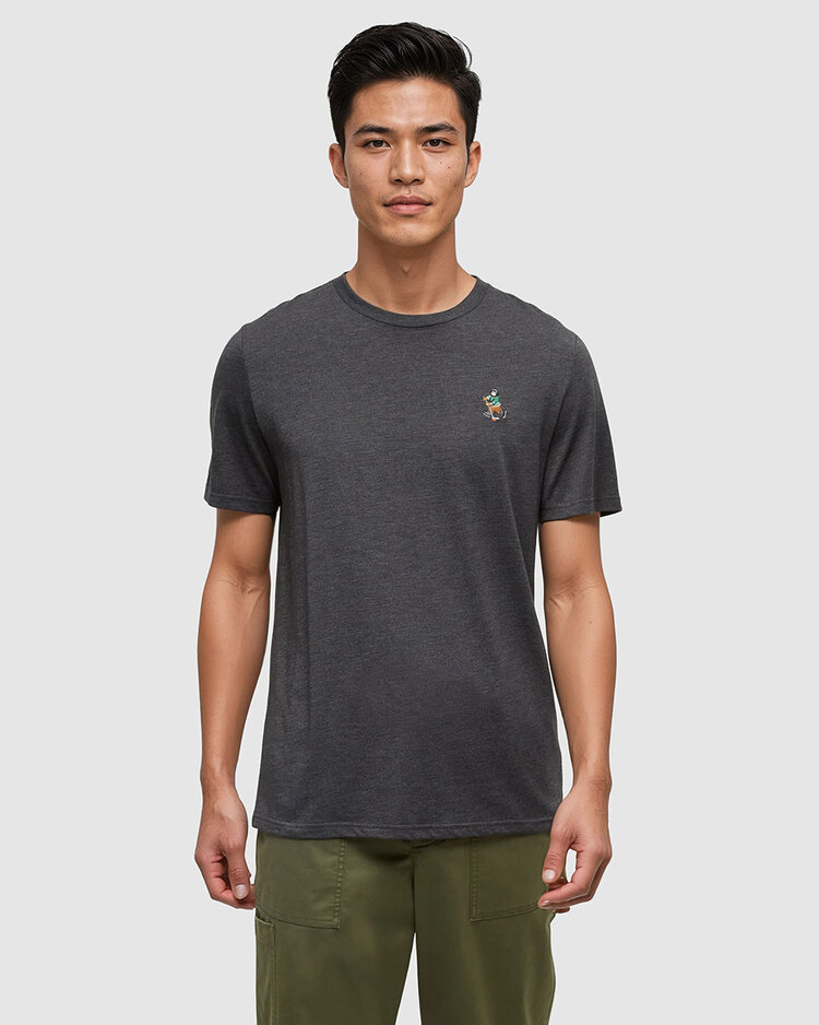 Tentree Tentree Sasquatch Tee (Mens) | Meteorite Black Htr/Hockey