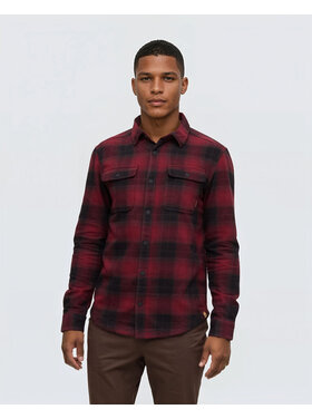 Tentree Tentree Forest Flannel Shirt (Mens) | Deep Burgundy/Creekside