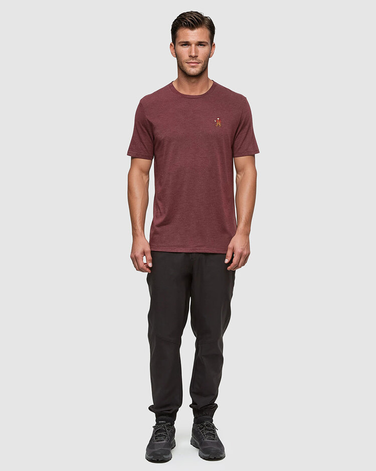 Tentree Tentree Sasquatch Tee (Mens) | Deep Burgundy Htr/Lumberjack