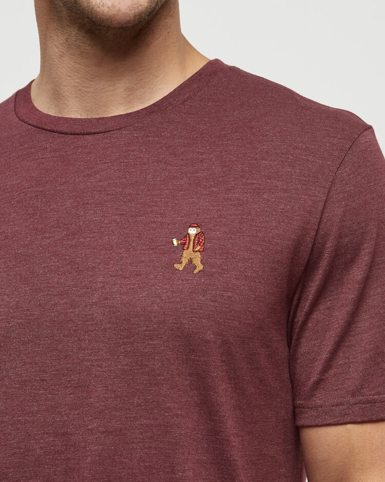 Tentree Tentree Sasquatch Tee (Mens) | Deep Burgundy Htr/Lumberjack