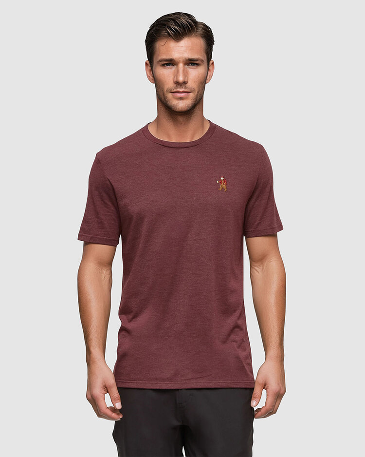 Tentree Tentree Sasquatch Tee (Mens) | Deep Burgundy Htr/Lumberjack