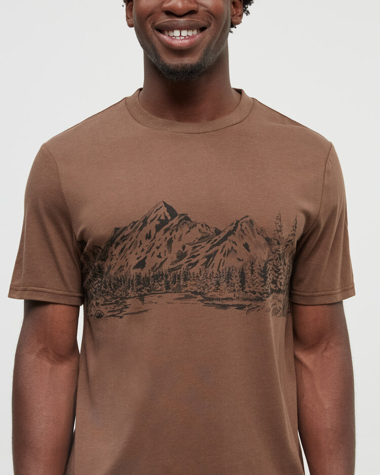 Tentree Tentree Mountain Scenic Tee (Mens) | Clove/Meteorite Back