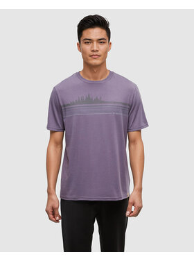 Tentree Tentree Retro Treeline Tee (Mens) | Smokey Violet/Mountain View