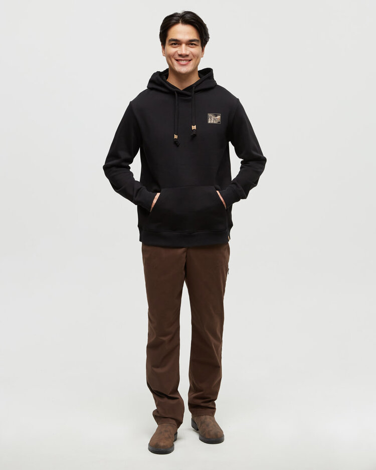 Tentree Tentree Etched Mountain Hoodie (Mens) | Meteorite Black/Birchwood