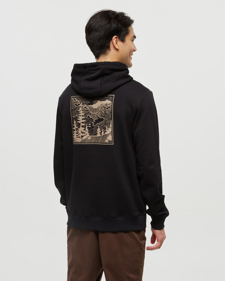 Tentree Tentree Etched Mountain Hoodie (Mens) | Meteorite Black/Birchwood