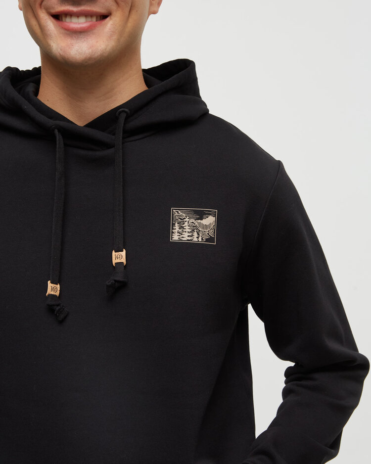 Tentree Tentree Etched Mountain Hoodie (Mens) | Meteorite Black/Birchwood
