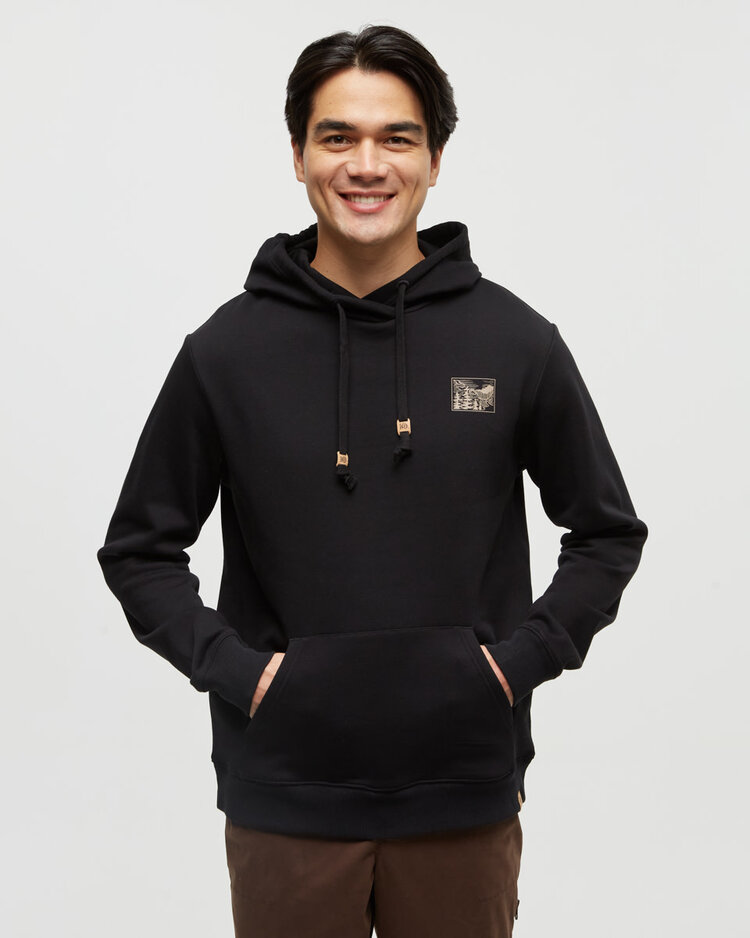 Tentree Tentree Etched Mountain Hoodie (Mens) | Meteorite Black/Birchwood