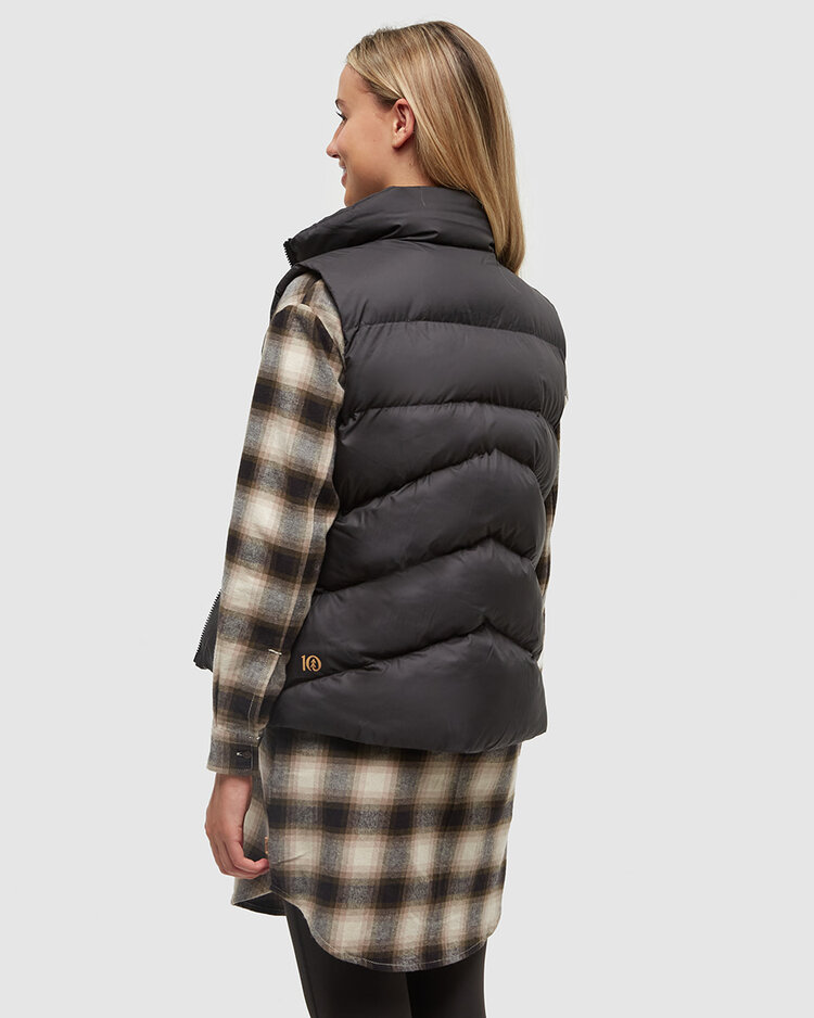 Tentree Tentree Womens Cloud Shell Puffer Vest | Meteorite Black