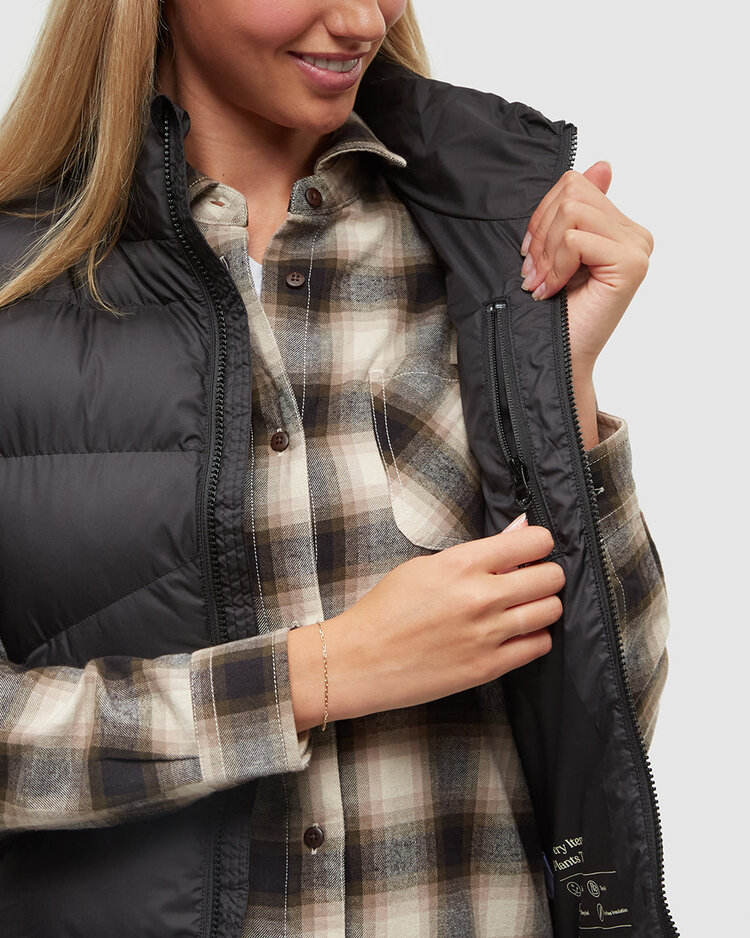 Tentree Tentree Womens Cloud Shell Puffer Vest | Meteorite Black