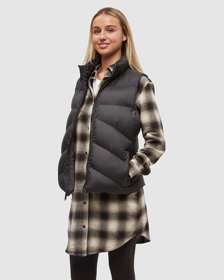 Tentree Tentree Womens Cloud Shell Puffer Vest | Meteorite Black