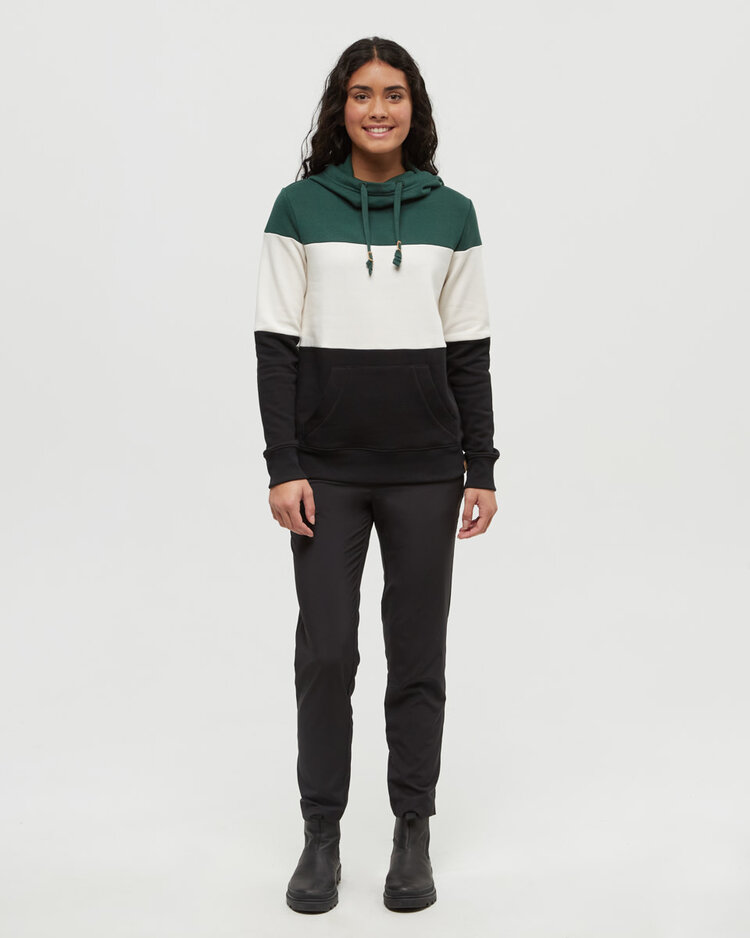 Tentree Tentree Blocked Banshee Hoodie (Womens) | Forest Pine/Undyed/Black